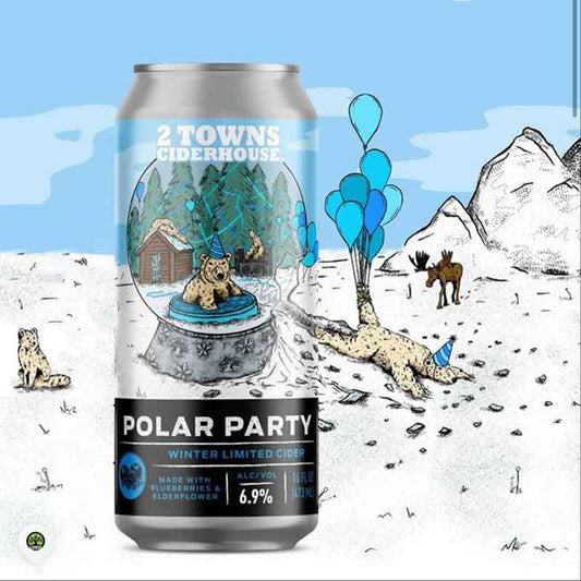 2 Towns Ciderhouse Polar Party Winter Limited Cider 4pk 12oz/Cans