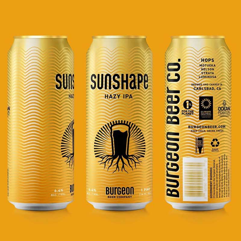 Burgeon Seasonal Sunshape Hazy IPA 4pk 16oz/Cans