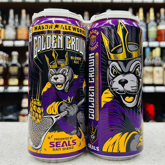 Mason Ale Works Golden Crown Blonde Ale by Seals San Diego 4pk 16oz/Cans