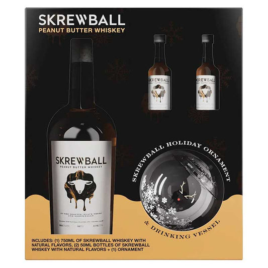 Skrewball Peanut Butter Whiskey Gift Set 750ml